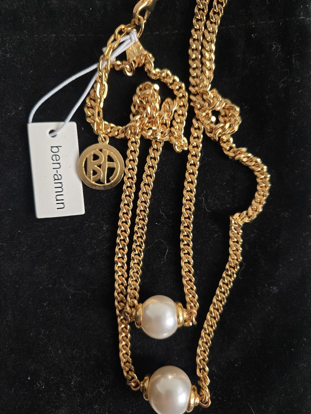 Ben-Amun Double-Strand Pearly Chain Necklace NWT - Picture 6 of 6